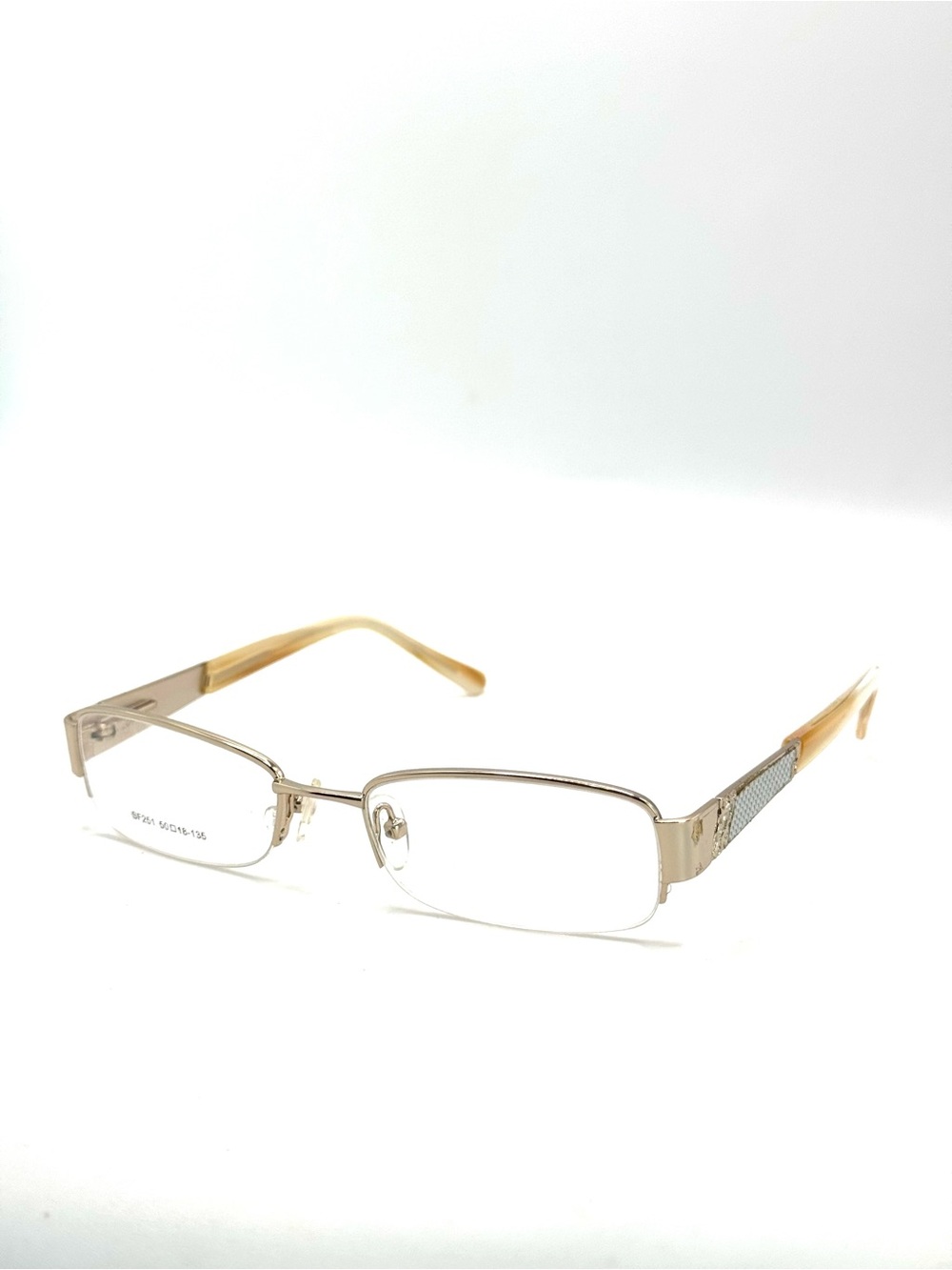 NWOT Authentic vintage gold rim metal frame with rhinestones on sides